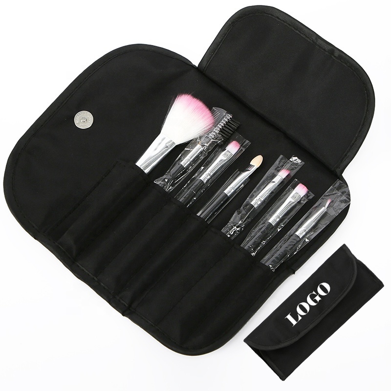 Custom Logo Travel Foldable Makeup Brush Case Pouch Bag Professional Storage Cosmetic Makeup Brush Bag