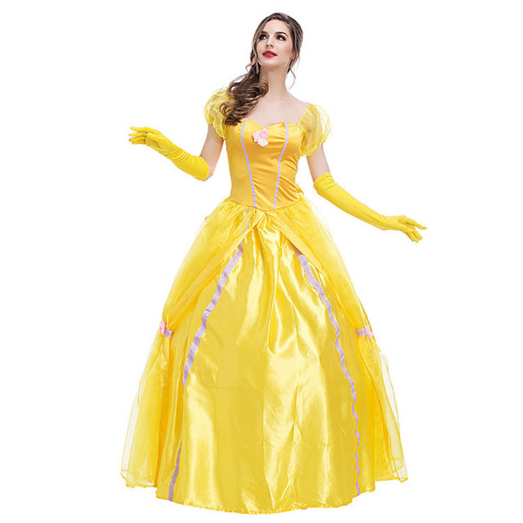 Women Halloween Beauty and the Beast costume Adult Role-play Princess Dress for Halloween Holiday Clothing