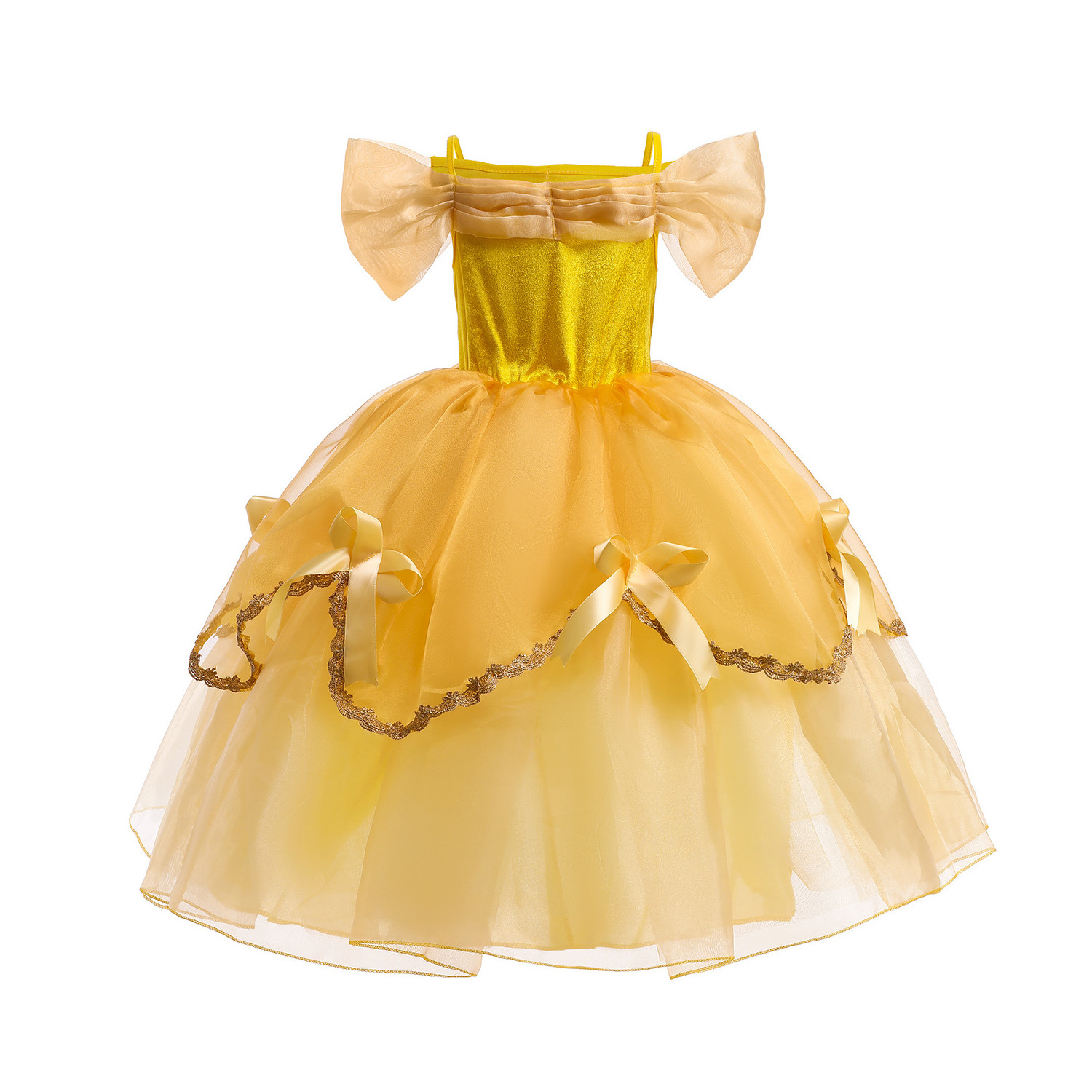 TV movie costume Beauty and the Beast Princess Dress up kids girl party dress Christmas costume baby princess dress