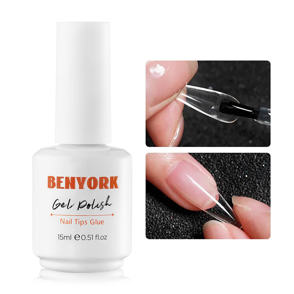 Private Label Good Adhesion UV Gel for Nail Tips 15ml High Viscosity Nail Tips Glue