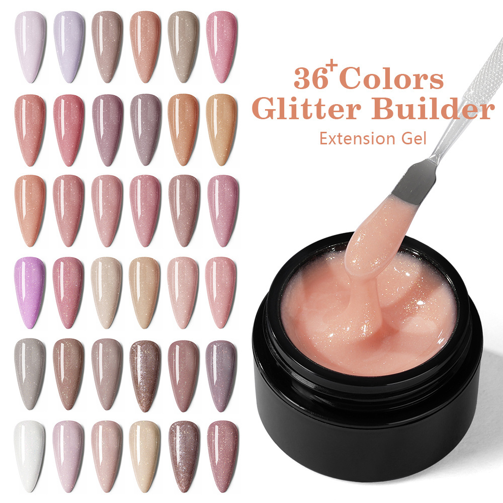 Custom Logo Hema Free Glitter Builder Extension Gel Painless Extension Gel Low Heat Generation