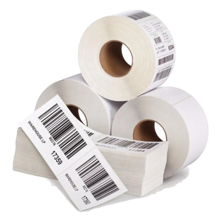 500 sheets roll 4x4 100x100 blank white tape free direct thermal paper self adhesive express waybill shipping labels