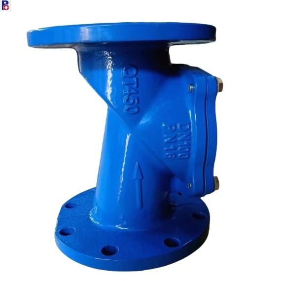 BS standard DN100 normal Temperature Ductile iron PN16 double flange Rubber Flapper Type