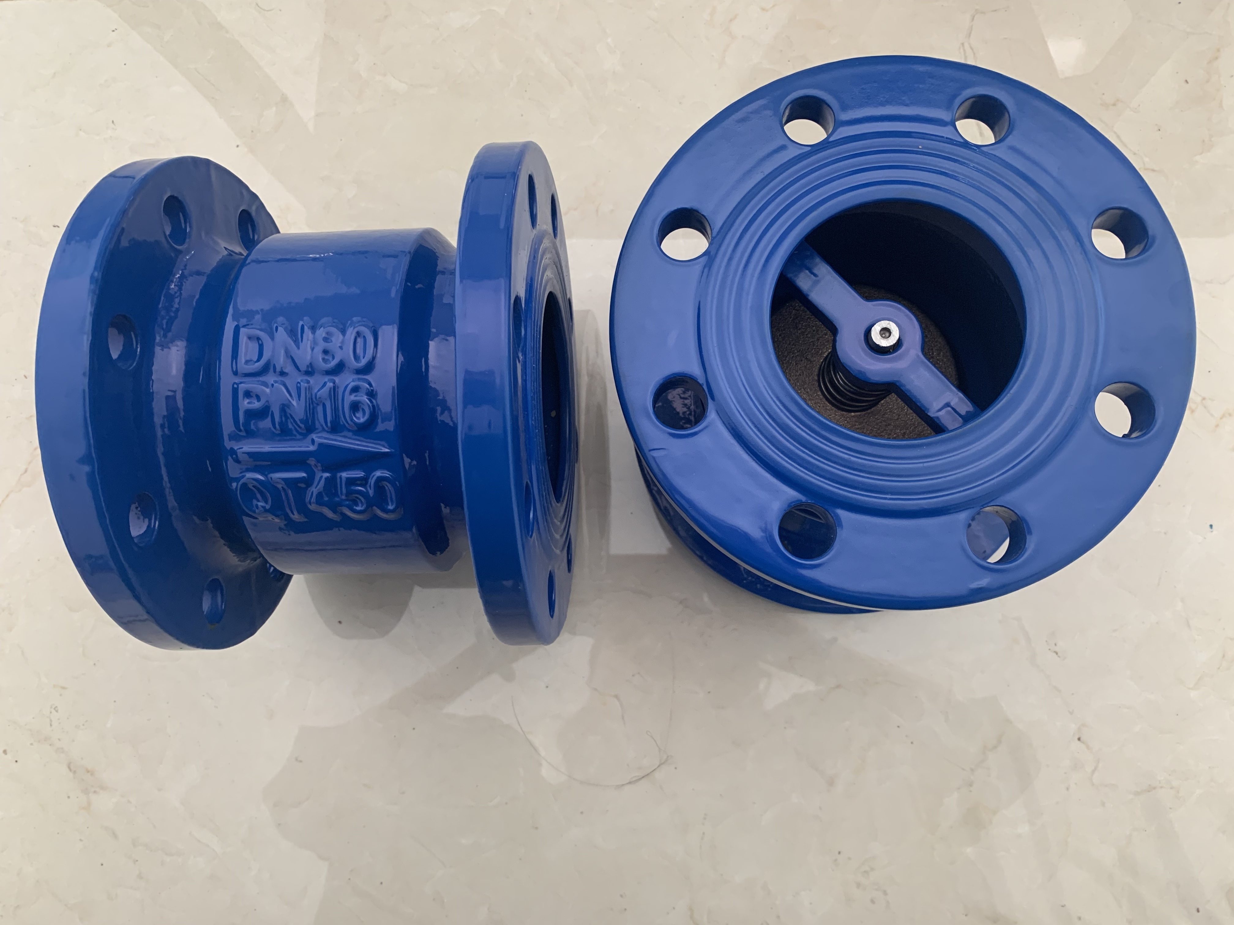 factory manufacture pn10/16 QT450 body  Silent Check Valve flange type check valve