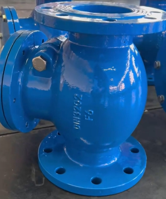 China supplier ISO certification QT450 GGG50 Material body 1.0Mbar 1.6Mbar OEM Flange Connection Swing  check valve.