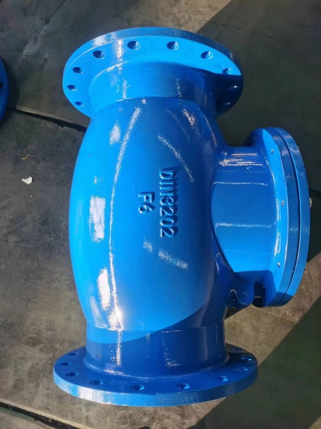 China supplier ISO certification QT450 GGG50 Material body 1.0Mbar 1.6Mbar OEM Flange Connection Swing  check valve.