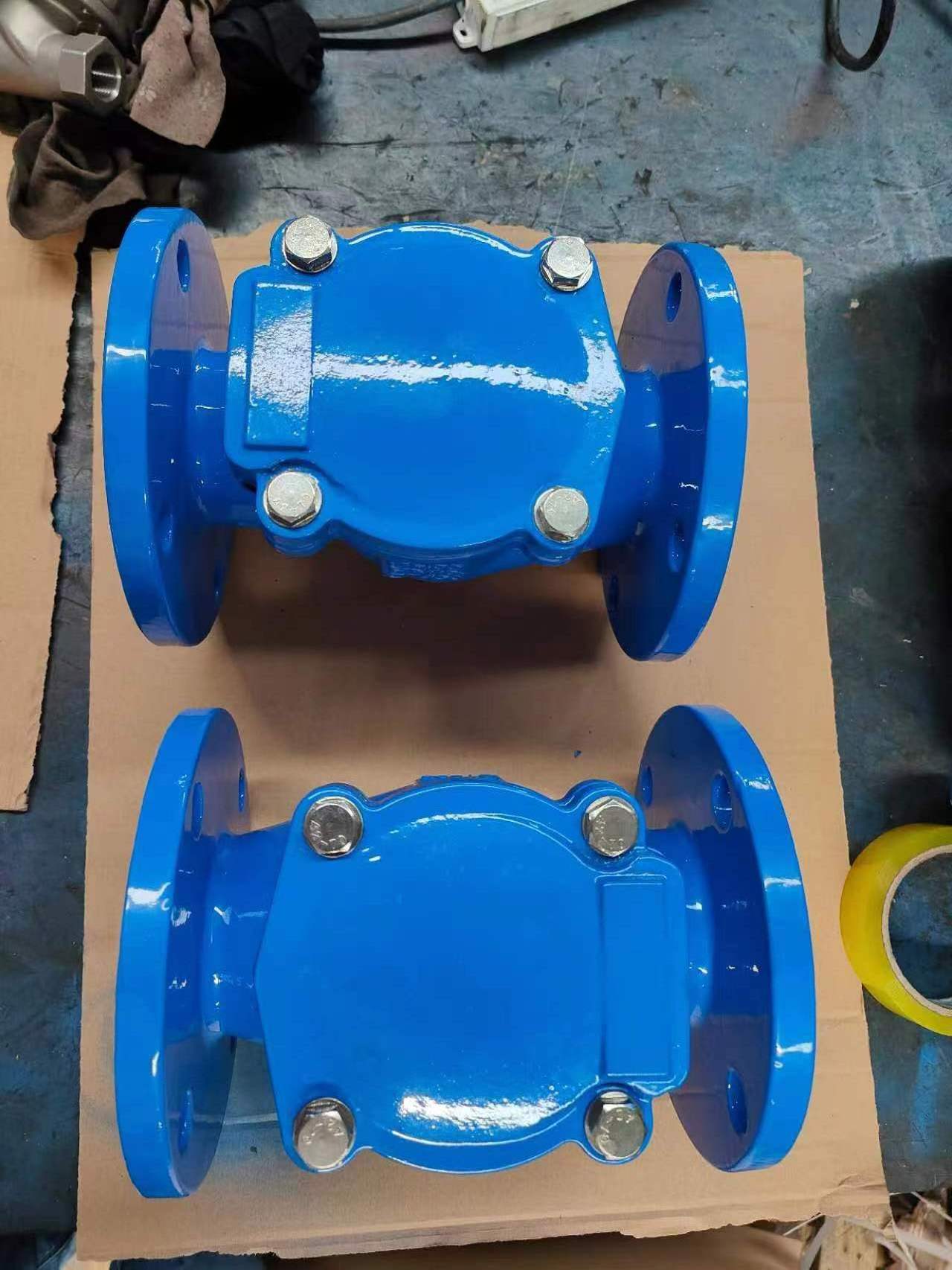 China factory DN100  BS standard GGG50 DI body rubber seat  flexible disc rubber flap check valve