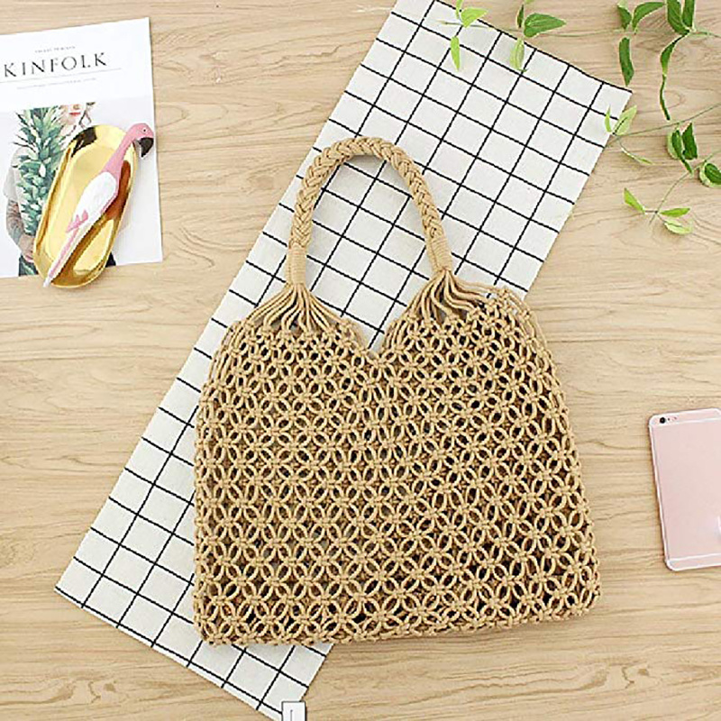 Tote Bag for Women Summer Woven Beach Bag Handmade Woven Shoulder Bag Handbag