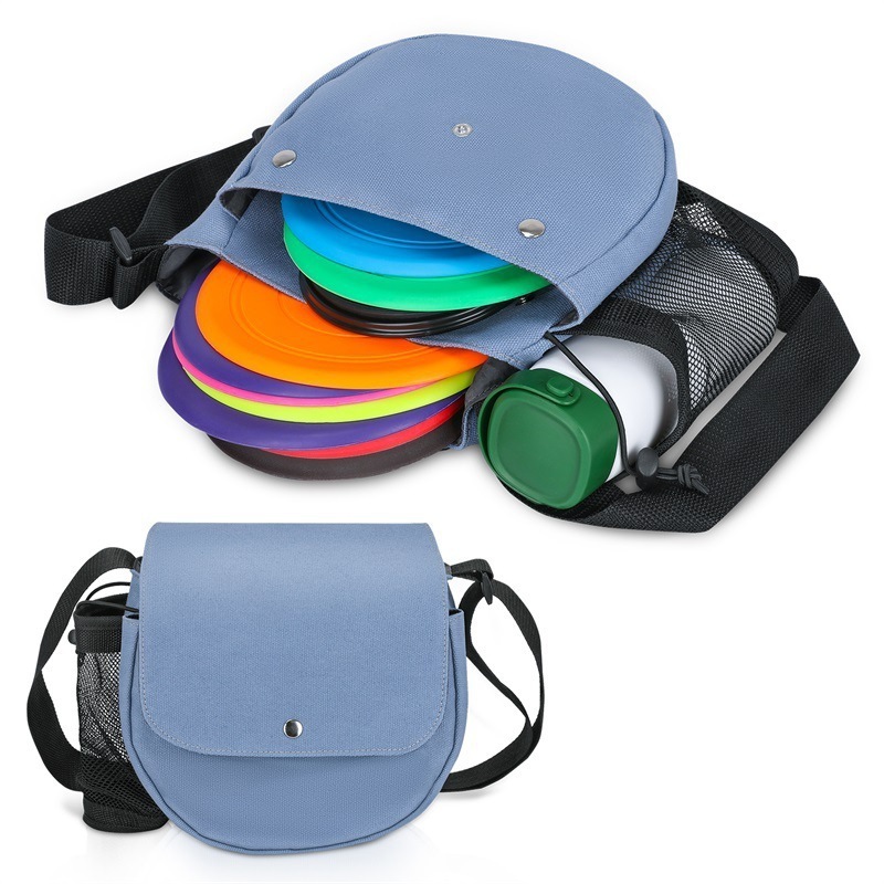 Disc Golf Bag Durable Frisbee Golf Crossbody Bag with Water Bottle and Phone Pocket