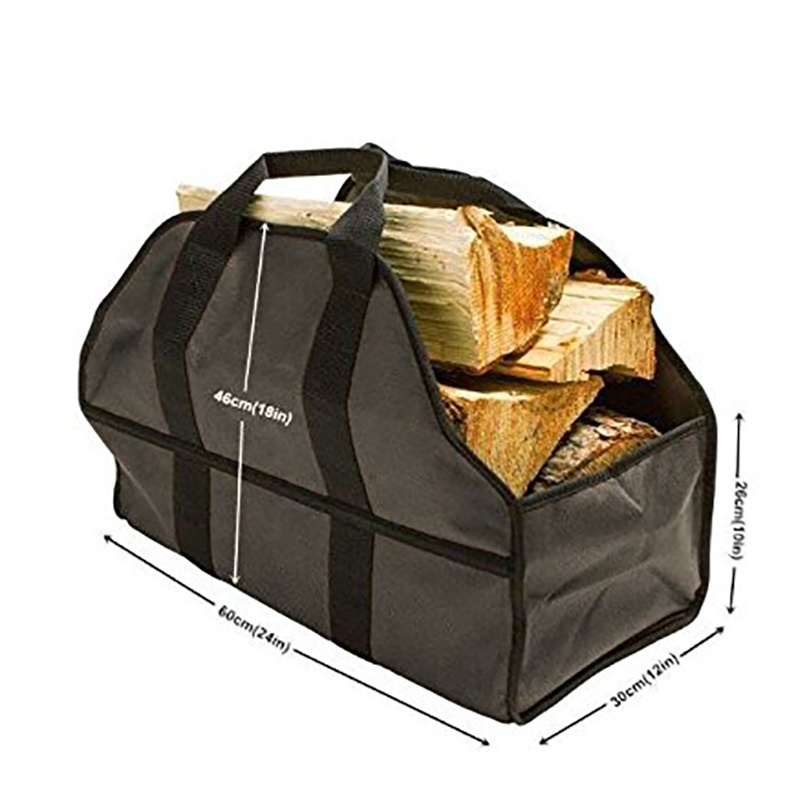 Large Water Resistant Firewood Log Carrier Bag Fireplace Tole Bag with Soft Handle for Fireplace and Fire Pit