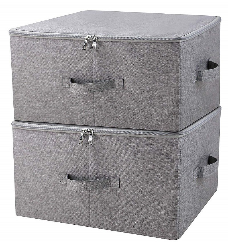 Collapsible Fabric Clothes Storage Boxes Large Closet Storage Box with Lid