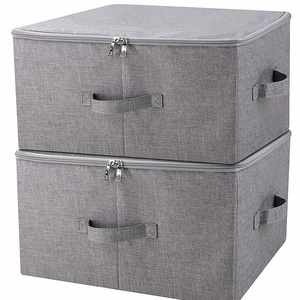 Collapsible Fabric Clothes Storage Boxes Large Closet Storage Box with Lid