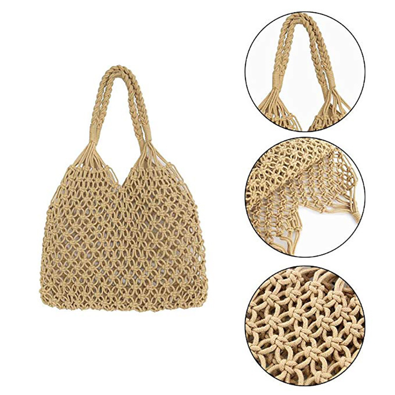 Tote Bag for Women Summer Woven Beach Bag Handmade Woven Shoulder Bag Handbag