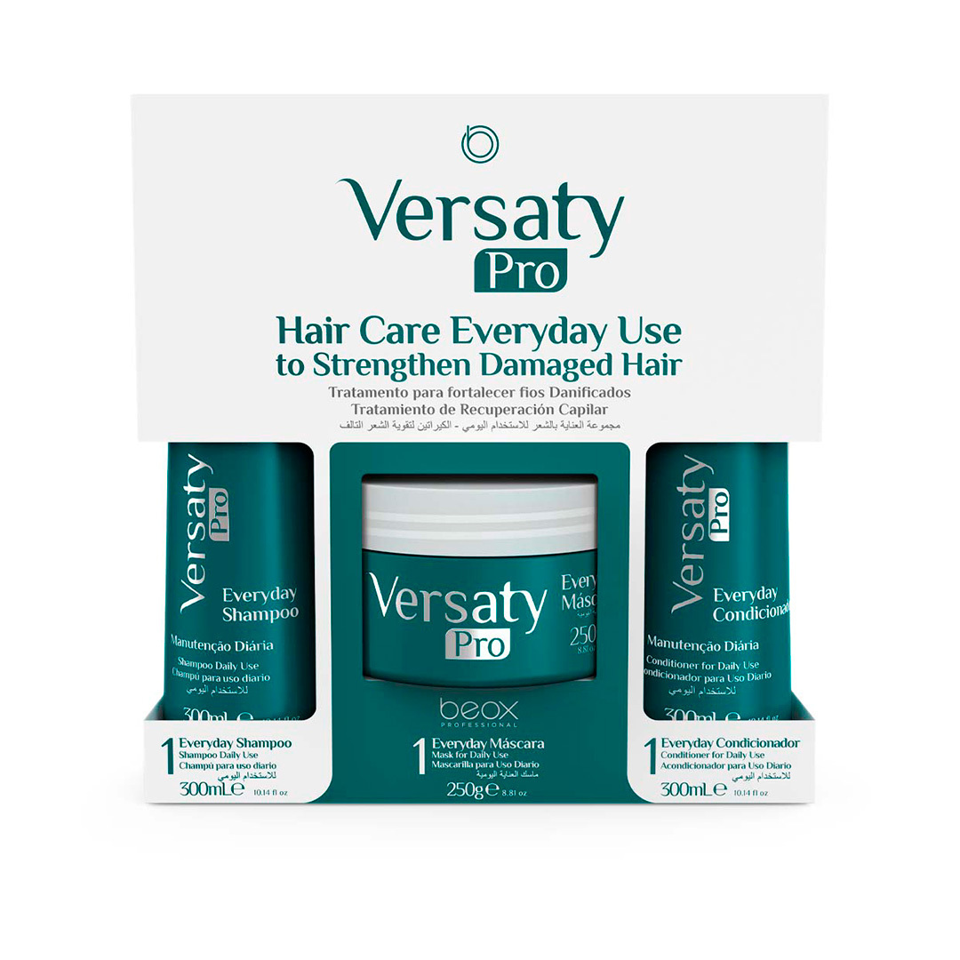 Kit Versaty Shampoo Conditioner Mask 850g - With Coconut Oil and Keratin cleanliness and care leaving it healthy and hydrated