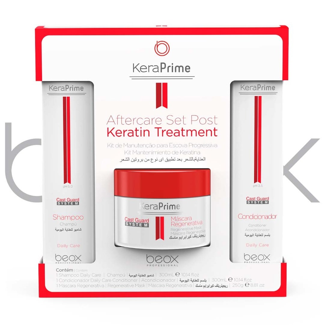 Kit Keraprime Shampoo Conditioner Mask 850g - Line for daily use, indicated to keep the fiber in the desired shape