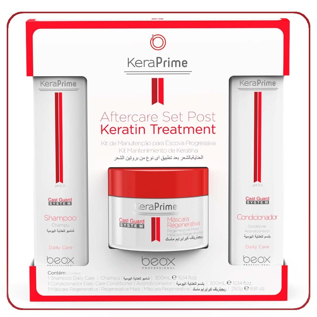 Kit Keraprime Shampoo Conditioner Mask 850g - Line for daily use, indicated to keep the fiber in the desired shape