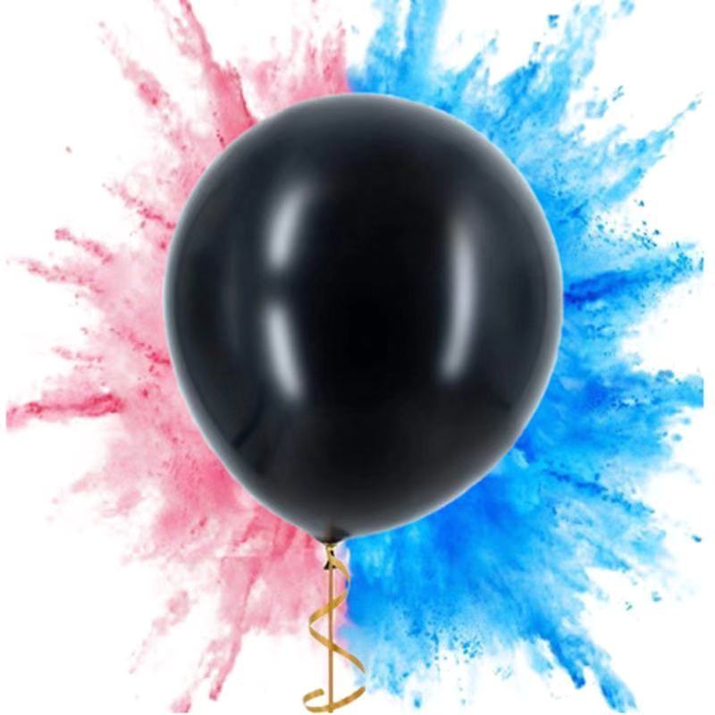 36inch Boy or Girl Balloon Black Latex Ballon with Confetti Gender Reveal Globos Baby Shower Party Decoration