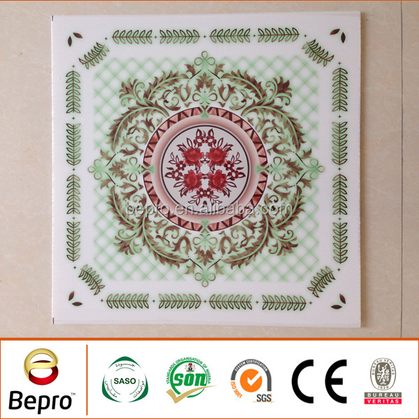 595X595 603X603 2 by 2 Feet PVC Ceiling Panel Hot Stamping Foil PVC Gypsum Ceiling False Tile for Office