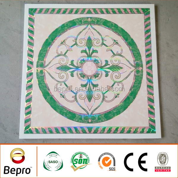 595X595 603X603 2 by 2 Feet PVC Ceiling Panel Hot Stamping Foil PVC Gypsum Ceiling False Tile for Office