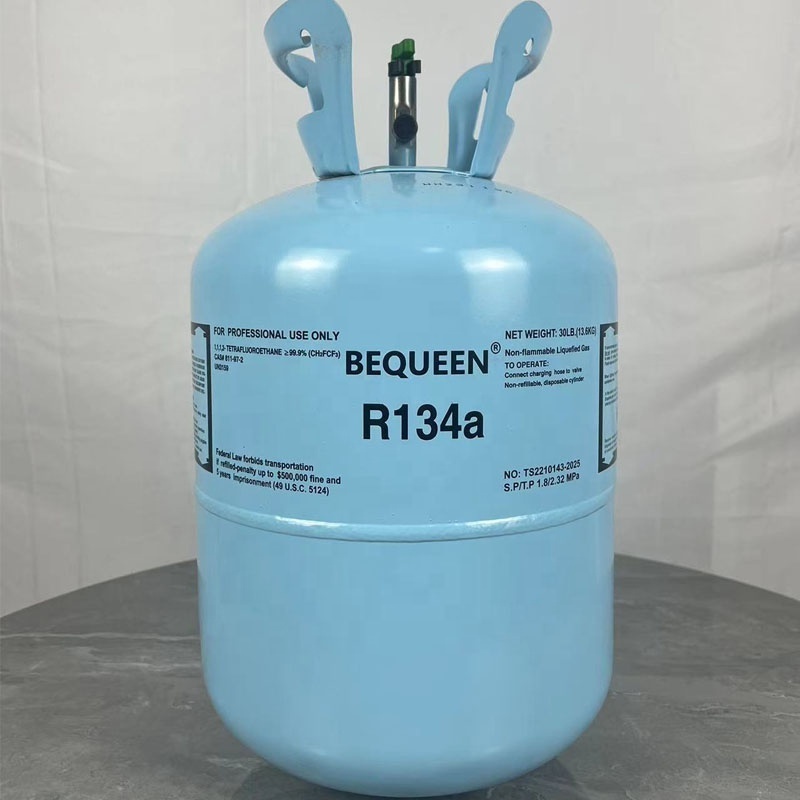 Factory supply and best-selling Automobile A/C System refrigerant r134a gas 30lb/13.6kg Refrigerant refill R134a  134 gas 13.6KG