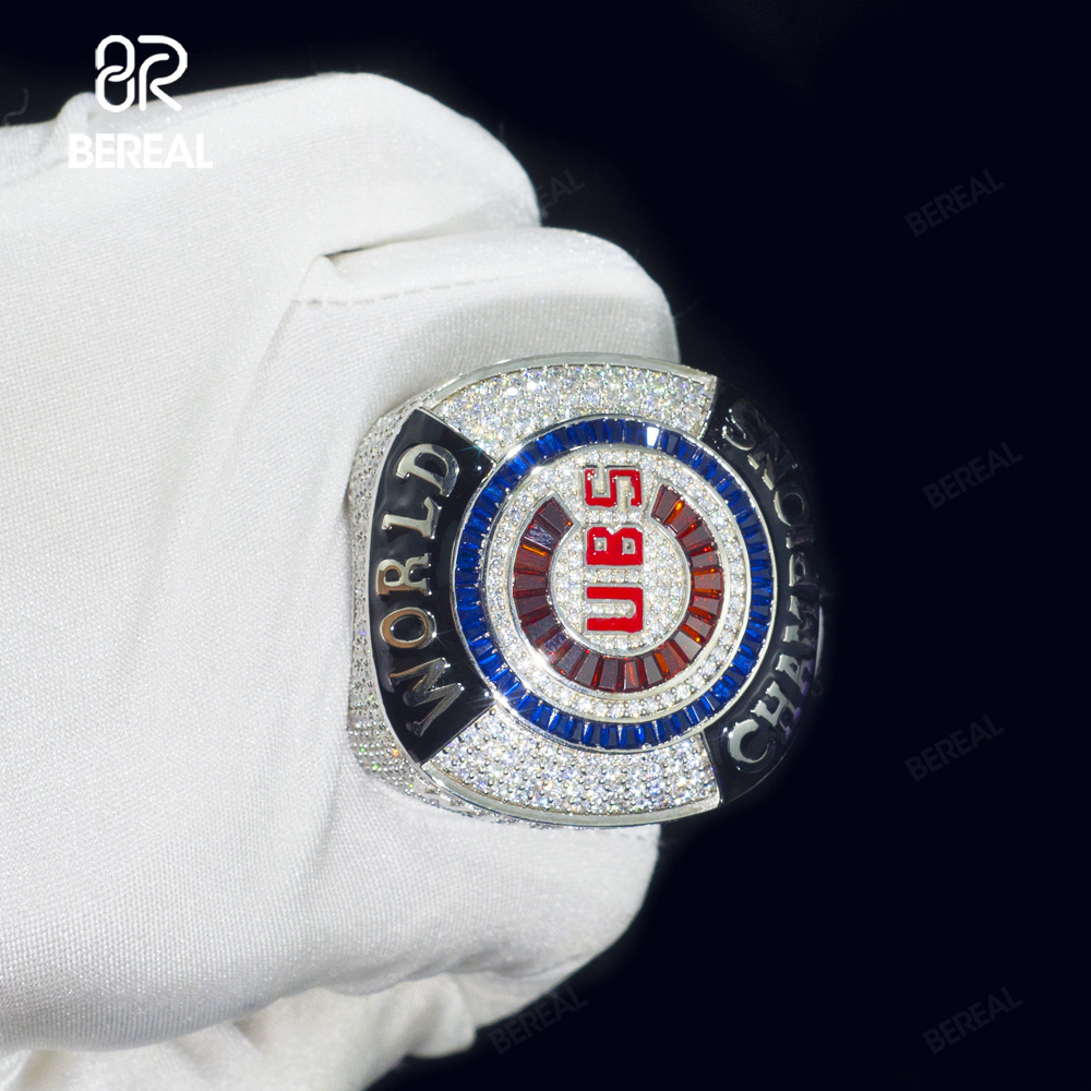 Custom Moissanite Iced Out US Youth Sports Baseball Soccer Softball Championship Logo Letter Champion Rings Fine Jewelry For Men