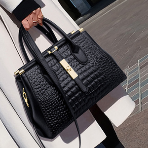 2022 New Fashion Real Leather Crocodile pattern Lady Messenger Bags First Layer Cowhide Genuine Leather Handbag Women Tote Bag