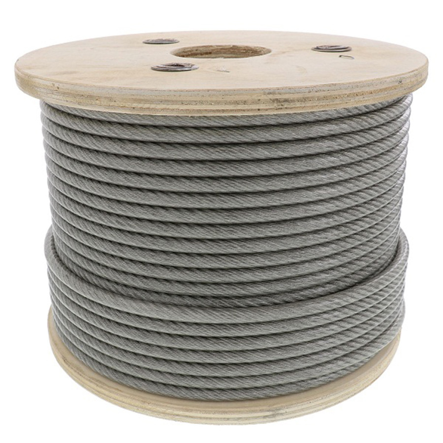 12mm 19mm 1x19 1x7 Ss 304 316 Flexible Stainless Steel Wire Rope Cable Offshore Marine Lifting Cable