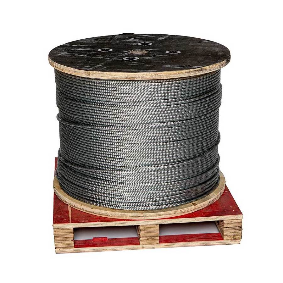 12mm 19mm 1x19 1x7 Ss 304 316 Flexible Stainless Steel Wire Rope Cable Offshore Marine Lifting Cable