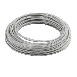 Factory direct sales,  Wholesale 6mm 5mm PVC Coated Galvanized Steel Wire Rope Cable For Agriculture