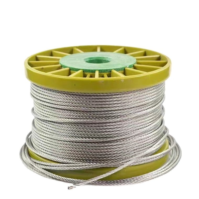 Galvanized Iron Steel Wire Hanging Wires Catenary Iron Wire 0.90mm X 7 Strand For Fencing Packing Rope