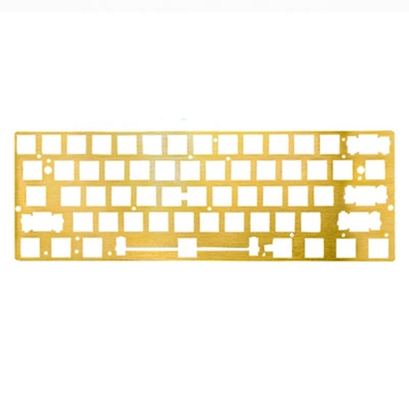 custom brass keyboard plate cnc mechanical aluminum anodized machining 60 percent keyboards case