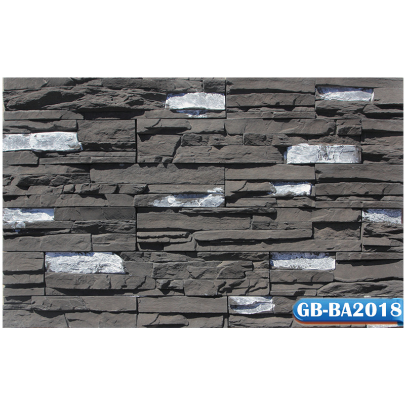 Berich GB-BA2017 Stacked Stone Black culture stone cement brick faux wall stone panel on sale