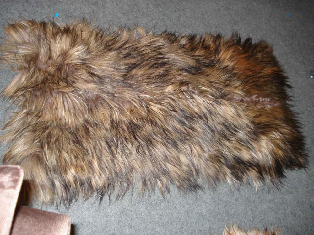 Long Hair Mongolian Lamb Fur Garment Scarf Collar Use Goatskin Fur colors with snow tips