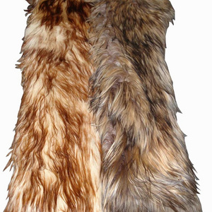 Long Hair Mongolian Lamb Fur Garment Scarf Collar Use Goatskin Fur colors with snow tips