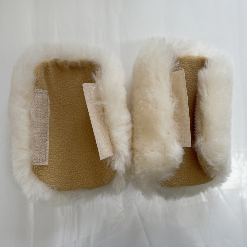 High Quality Factory Sheepskin Comfortable golden supplier sheepskin low price Sheepskin Pram Straps cover