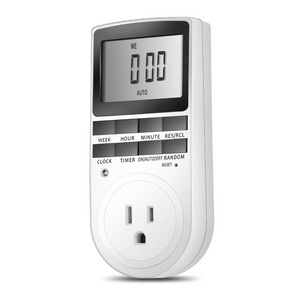 Indoor Digital Electrical Outlet Timer Plug with Countdown Delay ON/Off Switch, 24 Hour Programmable wall plug  for Appliance