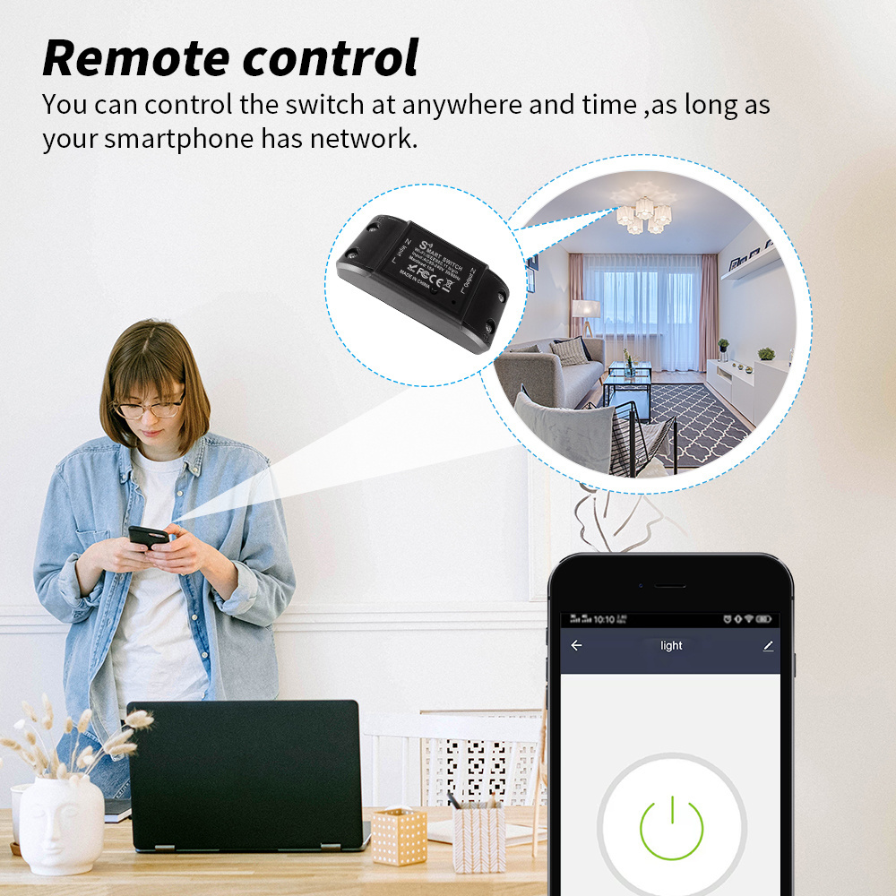 TUYA Alexa Timing Smart Switch WIFI Controller Module Tuya/Smart Life APP Voice Relay Work With LED Light Switch