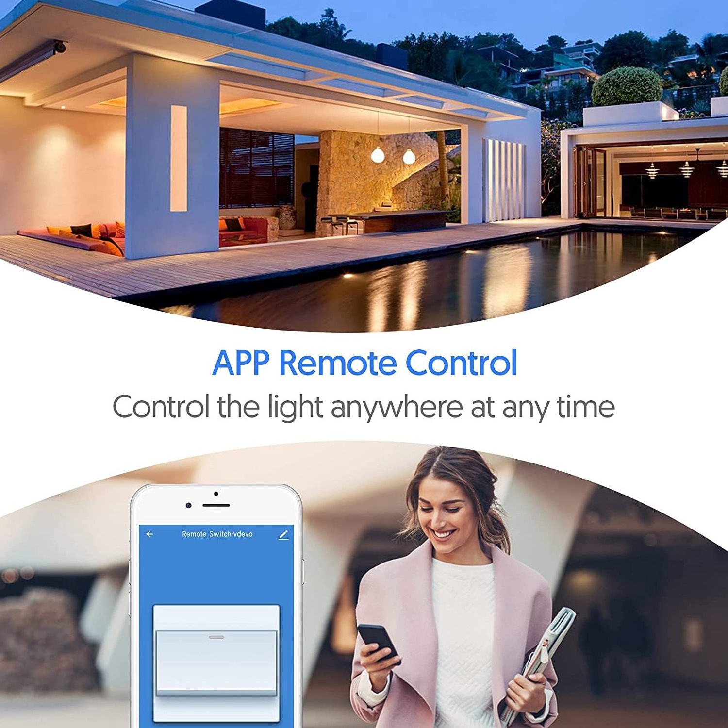 With Alexa Smart Wifi Light Switches,wireless Switch Remote/voice Control,controls Electrical Switch for Smart Home Devices PC