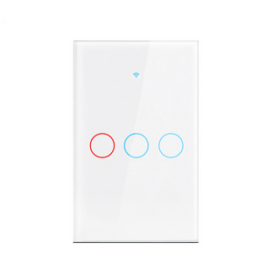 Smart WiFi Switch Wall Light Multi- Control Switch ,Touch Screen/WiFi Remote Control/Voice Control Switches 1/2/3gang