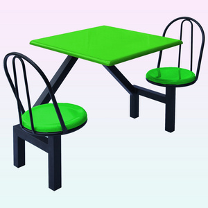 Lower Prices 2 Seater With Back Rest Fast Food Cafeteria Table Set 2 Seater Can Sit 2 People No Folded Table