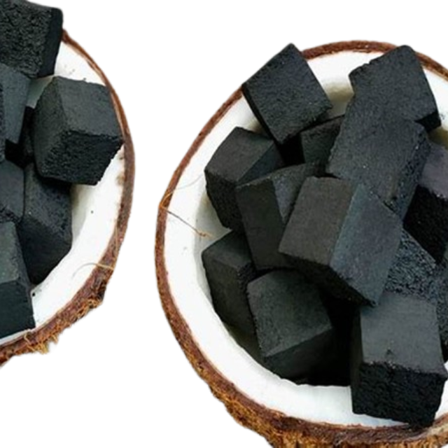 Cube shaped Coconut Charcoal Briquettes