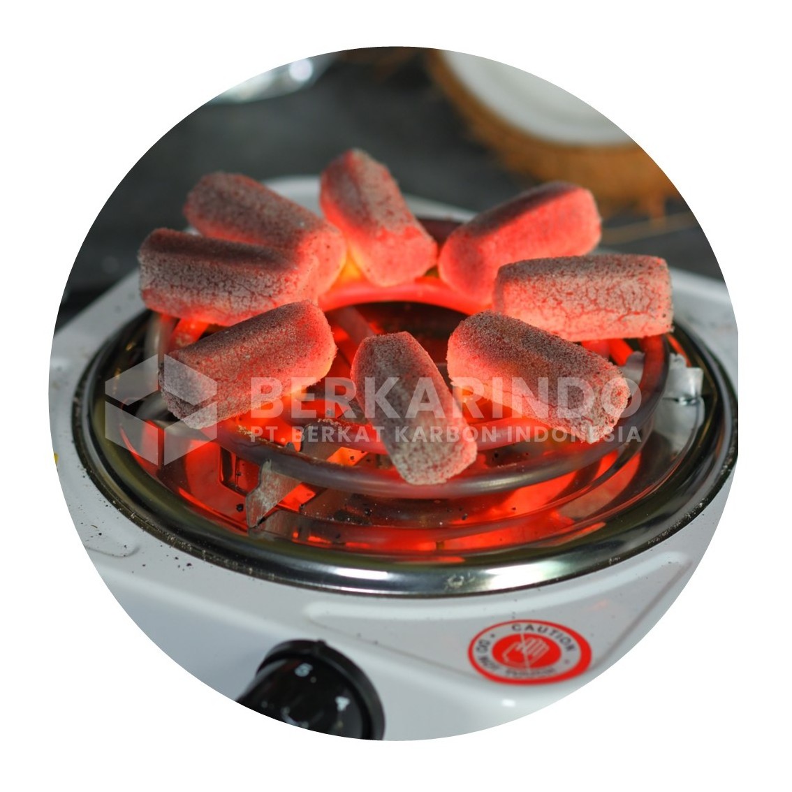 Berkarindo Best Quality Easy Lite Shisha Hookah Coconut Charcoal Premium coconut charcoal briquette low ash hookah coal