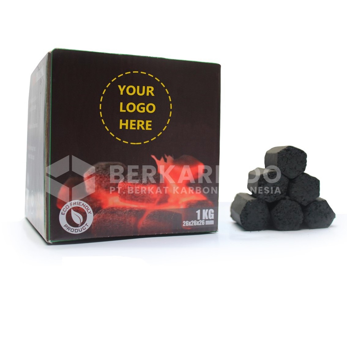 Berkarindo Best Quality Easy Lite Shisha Hookah Coconut Charcoal Premium coconut charcoal briquette low ash hookah coal