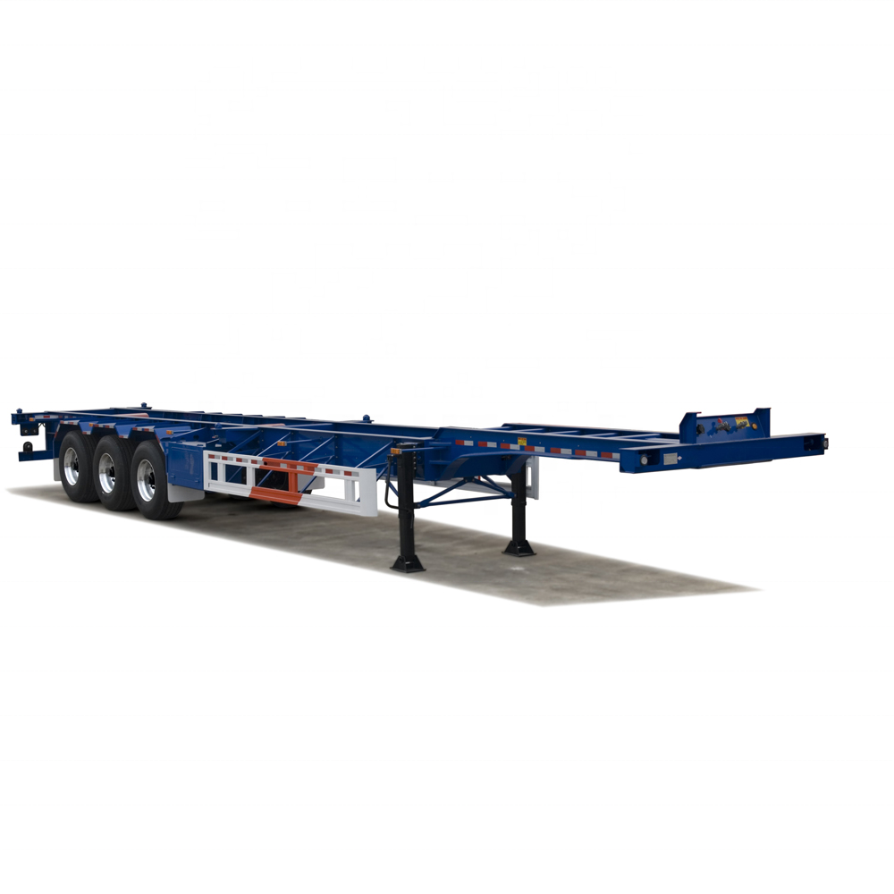 50 tons 3-axle container chassis 40 foot skeleton semi trailer