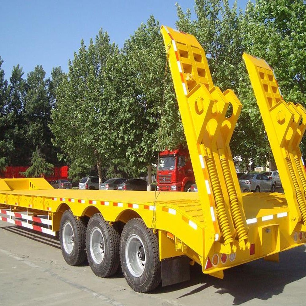 BERKLEY 3 4 axles gooseneck chassis hydraulic excavator transport lowboy lowbed semi trailer truck drop deck semi trailer