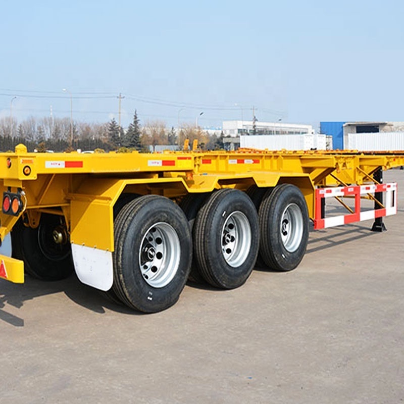 Good Quality 3 Axle 40 Feet Skeleton Type Semi Trailer