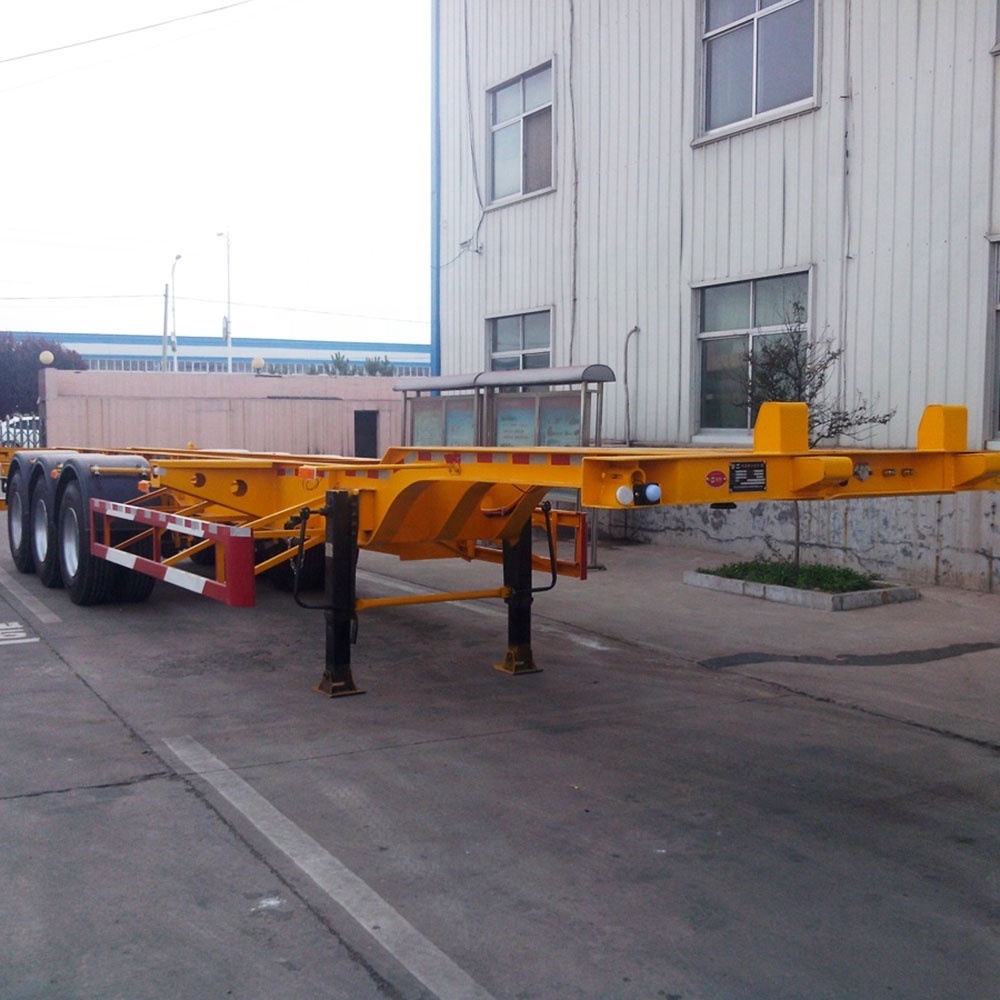 Good Quality 3 Axle 40 Feet Skeleton Type Semi Trailer