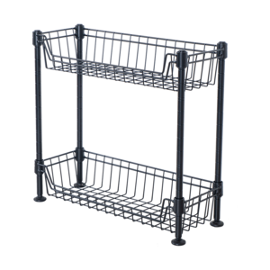 2 Tier Kitchen Countertop Storage Rack Metal Shelves for Kitchen