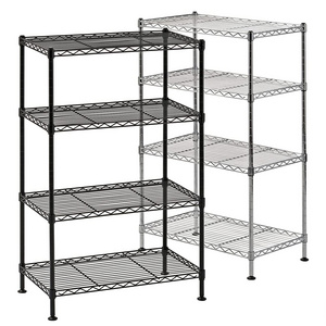 Wholesale Frame Powder Coating Wire Shelving Pantry Shelf Small Wire Rack Portable Wire Metal Shelving In Chrome