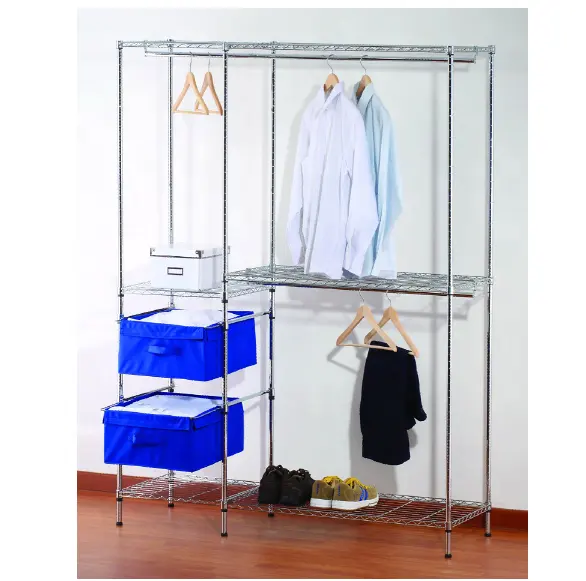 Modern Style Hanger Steel Heavy Duty Racks Clothing Rack Garment Rail Garment Rack For Bedroom